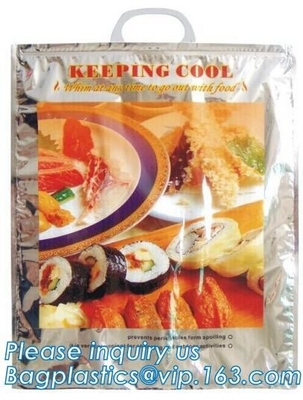 El bolso aislado no tejido termal del refrigerador del aislamiento del papel de aluminio, aisló el deliv barato portátil grande de encargo de la comida de la aptitud