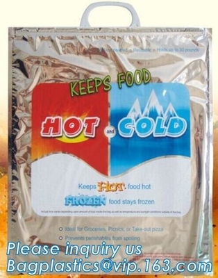 El bolso aislado no tejido termal del refrigerador del aislamiento del papel de aluminio, aisló el deliv barato portátil grande de encargo de la comida de la aptitud