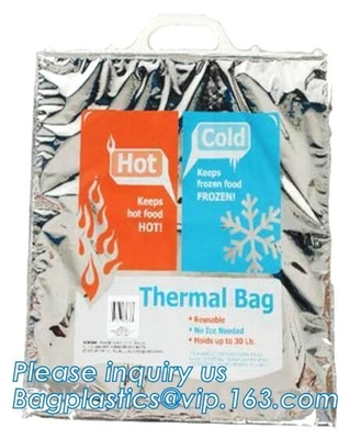 El bolso aislado no tejido termal del refrigerador del aislamiento del papel de aluminio, aisló el deliv barato portátil grande de encargo de la comida de la aptitud