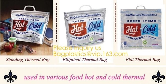 la termal material grande del papel de aluminio aísla un bolso más fresco, bolso aislado del refrigerador del yute para el aluminiu del bolso del refrigerador de la comida de la entrega