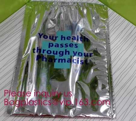 Bolsillo termal médico, paquete termal de la hoja de la salud, pharmacisf, bolsos médicos del aislamiento, almacenamiento aislado termal de la hoja fresco