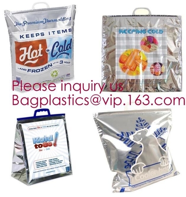 Bolso termal para la entrega de la comida congelada del chocolate de la fruta, bolso 4inches, 6inches, 8inches, 10inch del bolso del refrigerador del papel de aluminio del refrigerador
