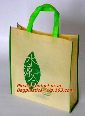 Bolso no tejido reciclable amistoso del ultramarinos de Eco, bolso promocional no tejido de Tote Bag Fabric Shopper del regalo de la laminación