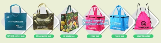 bolso no tejido de la camiseta de los pp, bolso práctico, bolso de la manija, bolso de la manija del chaleco de la tela no tejida, portador del chaleco, bolso práctico, mano del ultramarinos