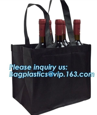 Recicle el artículo dos embotella el bolso no tejido del vino, modificó los bolsos de alta calidad de la botella para requisitos particulares de vino de la tela no tejida, bagease, pac