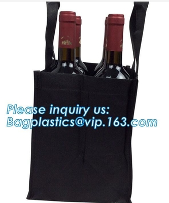 Recicle el artículo dos embotella el bolso no tejido del vino, modificó los bolsos de alta calidad de la botella para requisitos particulares de vino de la tela no tejida, bagease, pac