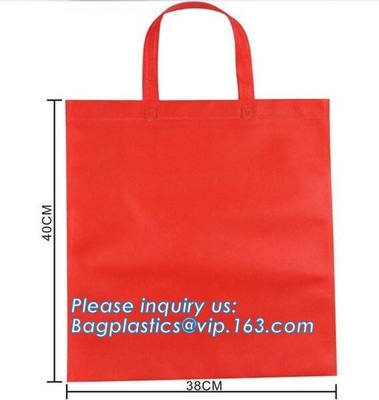 Bolso no tejido plegable modificado para requisitos particulares del bolso de la carretilla que hace compras para el supermercado, compras de encargo populares promocionales laminado no