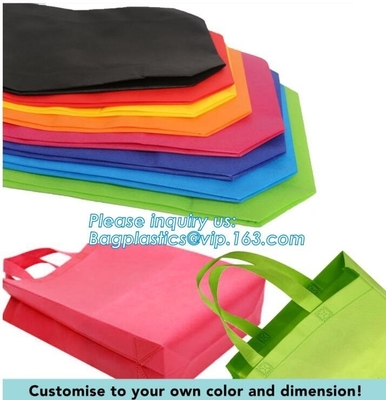 bolso no tejido al por mayor de la moda los 38*42*10cm 80gsm el 100% pp con la manija, el escudete y la parte inferior, Logo Printed de encargo promocional