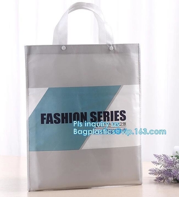 Impresión de encargo de la imagen reciclar el bolso no tejido promocional laminado de los Pp de las compras, bolso no tejido del laser de la moda con aduana