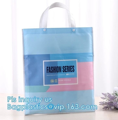 Impresión de encargo de la imagen reciclar el bolso no tejido promocional laminado de los Pp de las compras, bolso no tejido del laser de la moda con aduana