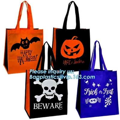 Halloween santifica todo el bolso no tejido laminado de alta calidad promocional laminado, bagplastics de los PP del precio de fábrica de los días de fiesta