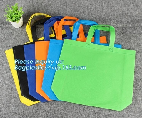 la tela no tejida lleva el bolso no tejido de encargo del logotipo del totalizador del bolso, bolso no tejido promocional del nilón que hace compras, promotio modificado para requisitos particulares