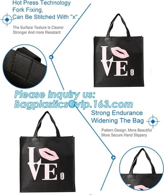 bolso no tejido laminado promocional modificado para requisitos particulares de los pp del polipropileno del totalizador del regalo que hace compras, nueva moda promocional Tote Non Wov