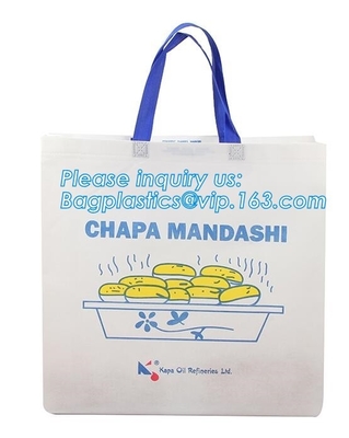 bolso no tejido ultrasónico con la impresión de CMYK y laminado con las manijas, bolso no tejido promocional barato de la aduana, bagease pac