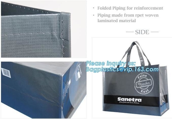 La moda de encargo de la fábrica al por mayor laminó el bolso no tejido, haciendo compras imprimiendo el bolso plegable aislado tela, pp de encargo no