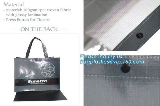 La moda de encargo de la fábrica al por mayor laminó el bolso no tejido, haciendo compras imprimiendo el bolso plegable aislado tela, pp de encargo no