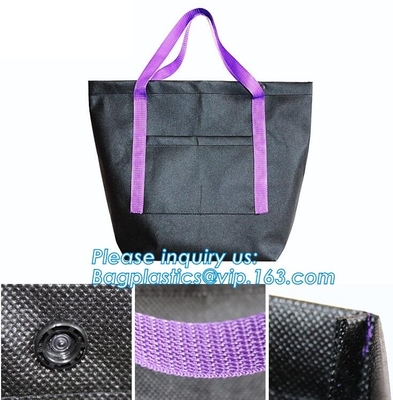 La venta caliente bajo costo el bolso no tejido promocional doblado en una cartera, bolso no tejido plegable promocional de los PP del bolso para hacer compras
