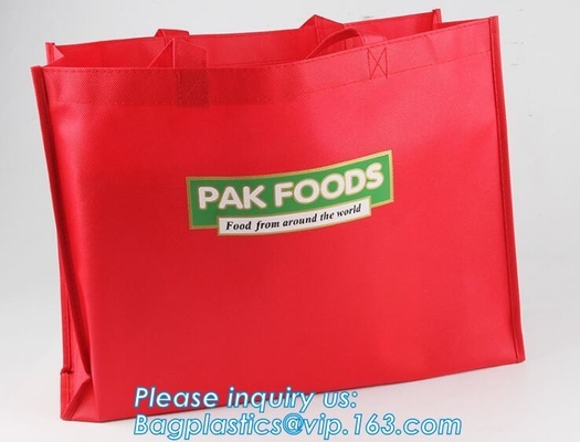 bolso no tejido laminado promocional modificado para requisitos particulares de los pp del polipropileno del totalizador del regalo que hace compras, polipropileno no tejido del artículo del regalo que envía y que dirige