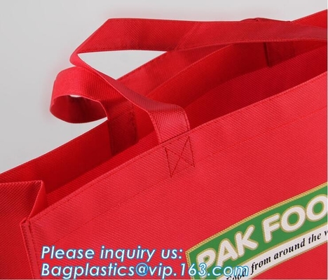 bolso no tejido laminado promocional modificado para requisitos particulares de los pp del polipropileno del totalizador del regalo que hace compras, polipropileno no tejido del artículo del regalo que envía y que dirige
