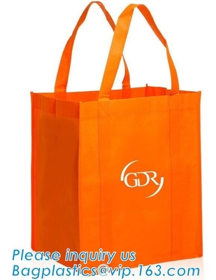 bolso no tejido laminado que dobla la bolsa de asas de compras no tejida de la tela, bolso no tejido barato de las compras, reu plegable de encargo