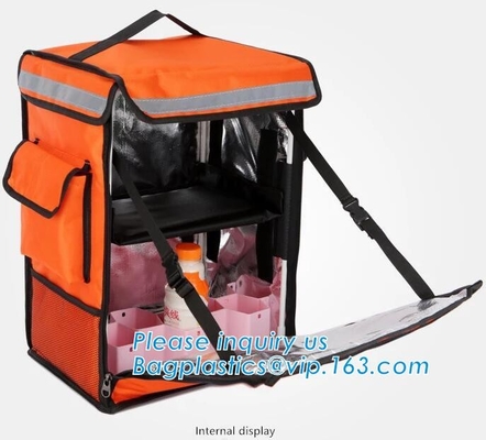 las comidas enteras de alta calidad hacen excursionismo un bolso más fresco de la entrega de la comida con el logotipo de encargo, bolso del rpet, bolso termal, packag de la entrega de la comida