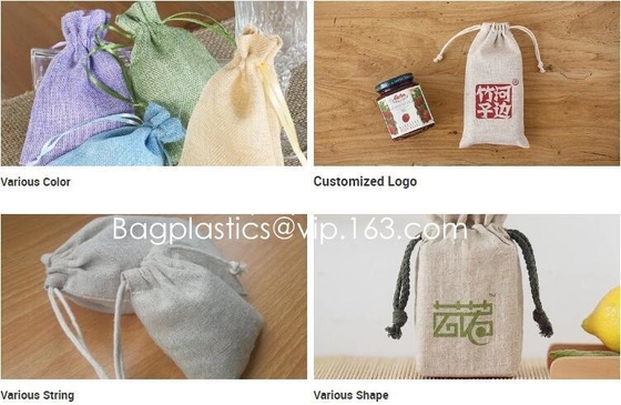 El regalo del yute empaqueta la boda de la bolsa de la joyería y de la invitación, favor de partido, arte de DIY, presentes, la Navidad, sacos, cumpleaños, fiesta de bienvenida al bebé