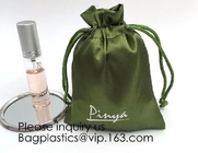 Lazo suave de Toy Storage Satin Bag With, bolso de empaquetado de vino tinto del satén promocional del color, satén rosado de lujo vendedor caliente J