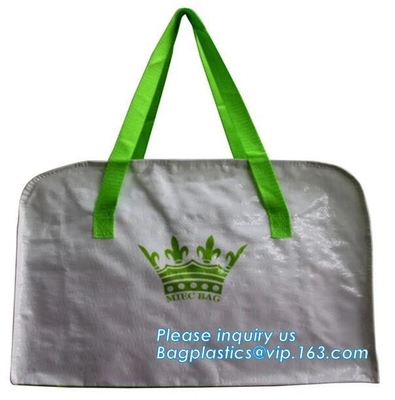 la moda barata recicló el bolso tejido los pp plástico laminado respetuoso del medio ambiente de las compras del totalizador del polipropileno, el envío del bolso y la dirección tejidos los Pp no tejidos