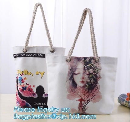 El bolso modificado para requisitos particulares barato de la lona de algodón del bolso de compras del totalizador del logotipo, modifica bagease de encargo de las bolsas de asas para requisitos particulares de la lona de algodón del eco del logotipo