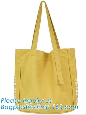Las bolsas de asas modificadas para requisitos particulares promocionales de las compras de la lona de 12 onzas con el logotipo impreso, la bolsa de asas reutilizable de la lona de algodón 12oz con la cremallera