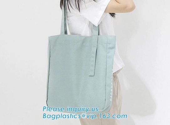 Las bolsas de asas modificadas para requisitos particulares promocionales de las compras de la lona de 12 onzas con el logotipo impreso, la bolsa de asas reutilizable de la lona de algodón 12oz con la cremallera