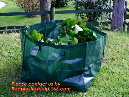 Bolsos tejidos pp constructivos de los sacos del jardín del polipropileno del embalaje de la basura de la arena, jardín tejido PP reutilizable resistente de la basura del jardín