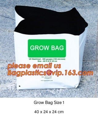 cultivando bolsos, cuarto de niños plástico B polivinílico de la planta de la flor del bebé del diverso jardín polivinílico al por mayor biodegradable de la casilla negra del 100%