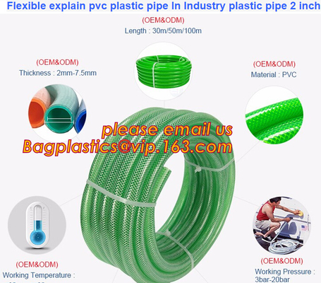 Succión clara de la manguera transparente del PVC de Layflat Ninguno-que enrosca la manguera de alta presión del espray del tubo claro suave del PVC de la tubería del PVC