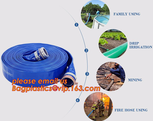 Las colocaciones de manguera planas de la endecha de la irrigación del agua descargan la manguera Pin Lug Fittings Construction de aluminio, agricultura, irrigación