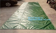 El PVC ignífugo claro de las cortinas de ducha del vinilo cubrió la tela de Polyest, material del paño del PE para el diseño de la lona, bagplastics