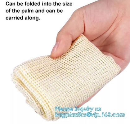Compras sólidas reutilizables de Tote Mesh Net Woven Portable Durable del algodón del comprador del bolso de ultramarinos de la secuencia del bolso que hace compras, BAGEASE