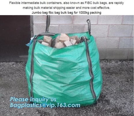 bolso al por mayor tejido a granel grande de la arena del geotextil de los bolsos del polipropileno de los pp, bolso grande enorme tejido pp para el pedazo de madera 1ton madera de 2 toneladas
