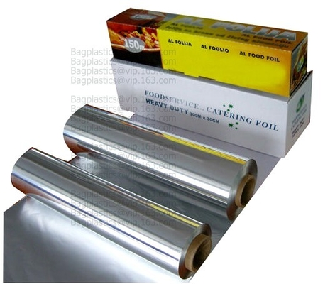 Rollo para el acondicionamiento de los alimentos, rollo del papel de la caja fuerte y de aluminio del precio de fábrica del papel de aluminio del hogar para el embalaje del diario