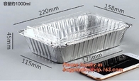 Fiambrera para llevar/bandeja del envase del papel de aluminio de la categoría alimenticia con la tapa de la cartulina, bagplastics del envase de comida de la hoja de la línea aérea
