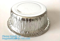 envases de comida disponibles del envase del papel de aluminio de la comida de la ronda de 120 ml, aluminio del rectángulo de los envases de comida del papel de aluminio