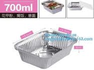 Línea aérea Tray Smooth-Wall Foil Food Containers de aluminio con el abastecimiento de la línea aérea de las tapas, alimentos de preparación rápida para llevar disponibles de abastecimiento