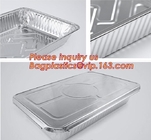 Envase para llevar rectangular con la tapa del papel, envase del papel de aluminio del uso de la cocina, containe de la hoja de plata del almacenamiento de la comida 700ml