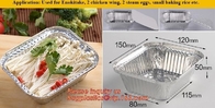 El rectángulo formó las tapas de aluminio disponibles/sin de Pan Take-Out Food Containers With del papel de aluminio la tapa