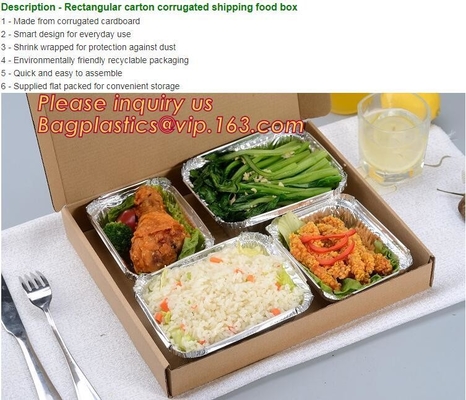 Envases de comida de BakingAluminium de la comida con el papel de aluminio disponible resistente de las tapas para el congelador de abastecimiento de la preparación de la comida del partido