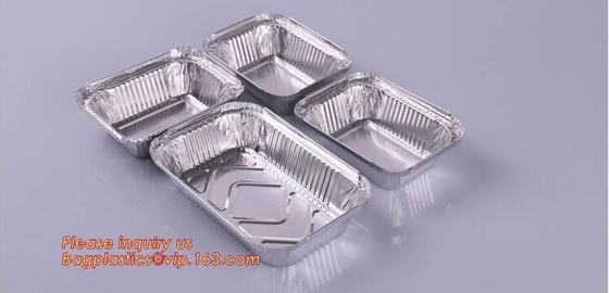 Envase de comida rectangular del papel de aluminio, entrega de los alimentos de preparación rápida de las líneas aéreas, recalentando, el cocer, asando, preparación de la comida, Togo