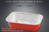 envase para llevar disponible profundo de la categoría alimenticia del papel de aluminio 840ml, envase del papel de aluminio del hogar para el bagease de la comida