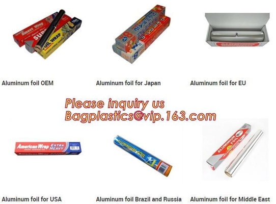 Rollo del papel del abrigo del papel de aluminio de la categoría alimenticia para el embalaje, hornada, BARBACOA, rollo enorme del material del papel de aluminio 8011 para la comida Gra