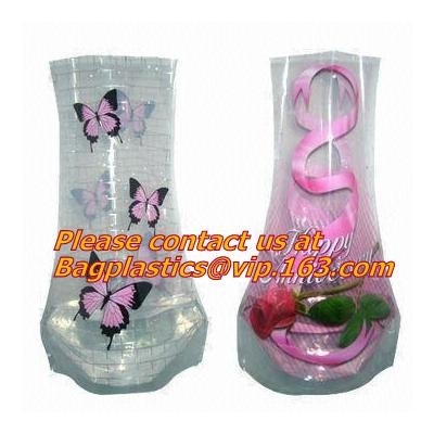 Vinilo plástico disponible para la boda, florero del plegamiento de pie del florero de pie plástico transparente ancho de vinilo