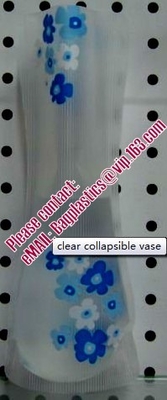 Florero de pie plástico de vinilo, florero plástico del PVC con diseño maravilloso, plástico plegable impermeable